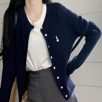 LN 니트 래빗 꽈배기 가디건 가을 간절기 캐주얼 여성 (WFJ1IFE)