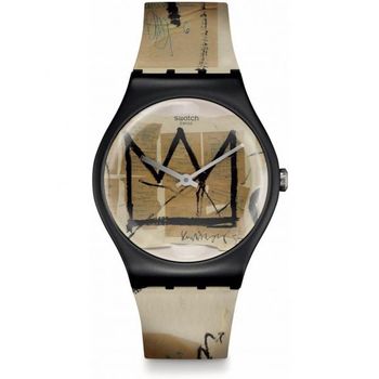 [해외] 스와치 시계 남성 Montre Untitled Jean Michel Basquiat 컬렉션 예술 여행 229325