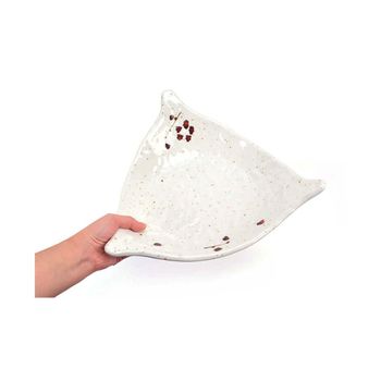 멜라민접시 가정 업소용 살무문양 멜라민 삼각 반찬접시 32x31.5cm