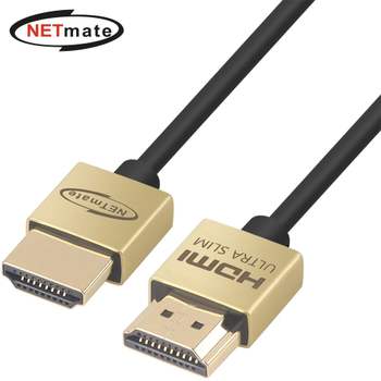 (Netmate) 8K 60Hz 울트라슬림 HDMI 2.1 케이블 1M HDMI젠더 모니터케이블 셋탑박스케이블