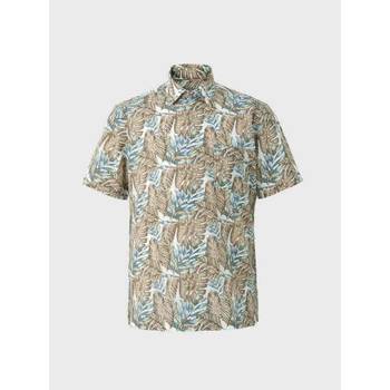 베이지 알로하 패턴 포켓 셔츠_GN