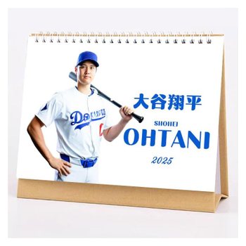 [해외] 오타니 쇼헤이 2025년 탁상 달력 상품 단면/양면 인쇄 사진집 야구 이도류 일정