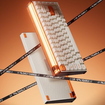 [해외] MelGeek MADE84Pro 마그네틱 축 기계식 키보드 75%배열 RT0.01 DIY전기등잔 알루미늄 보강판