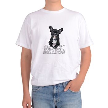 반팔티 오버핏 라운드티 블랙불독 불도그 BULLDOG 디자인