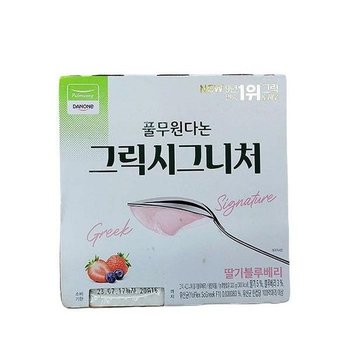풀무원 다논 그릭 시그니처 딸기 블루베리 80g x 4입 x 2개 m87194