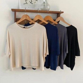 빅사이즈사랑해요 Q860L404 백리본라인실키크롭티 RA (14463074)