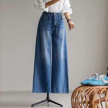 (안나앤모드) apel 사이드 절개 와이드 데님[데님DR549]