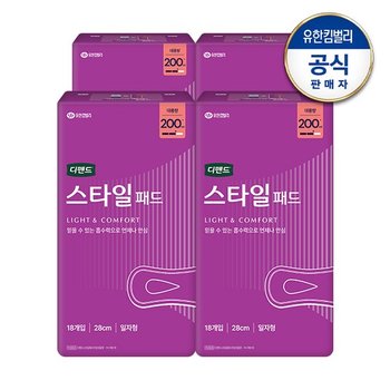 스타일 패드 대용량 18매x4팩 여성용 요실금 패드 대형 +견본4매
