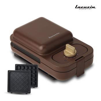라쿠진 에센셜 샌드위치 와플 크로플 메이커 LCZ1072CH 초콜릿