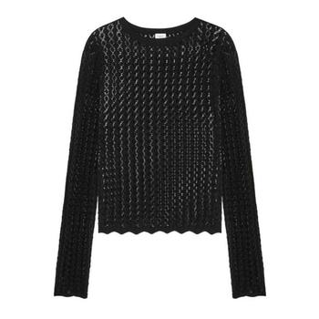[해외] 26SS 생로랑 긴팔 티셔츠 863344Y76VX1000 Black