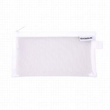 메쉬 필통 파우치 흰색 망사 다용도 천 화장품 패션잡화