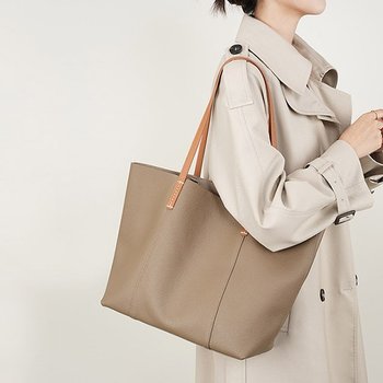 포테라 스퀘어 소가죽 쇼퍼백