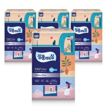 잘풀리는집 리얼실키 미용티슈 250매 3입 4개 (S32956564)