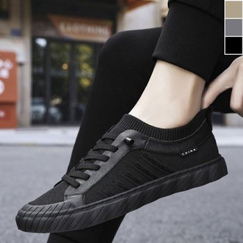 남자 밴딩끈 스타일 니트 스니커즈 1P 고품질 통기성 (WFG8OEJ)