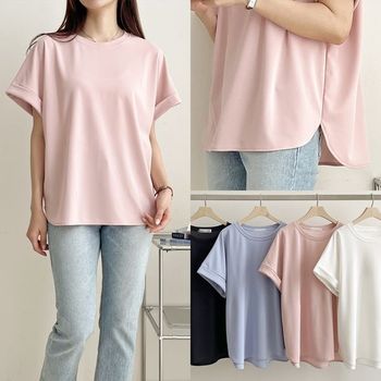 위쉬몰 SM 레아래글런절개반팔티 S380H407  빅사이즈_P366921744