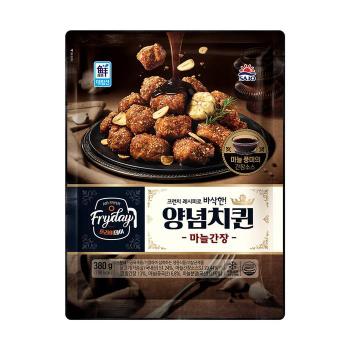 사조 대림선 Fryday 양념 치퀸 마늘간장 380g x 2봉 냉동 치킨 (S37279289)