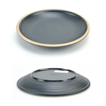 36호 631KIT14 한정식 블랙 멜라민 반찬그릇 반찬접시 32x3.3cm