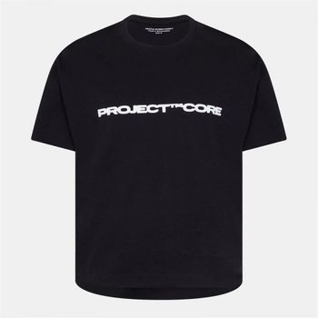[해외] Jack and Jones 잭 앤 존스 레귤러 핏 텍스트 그래픽 티셔츠 - 블랙 7643697