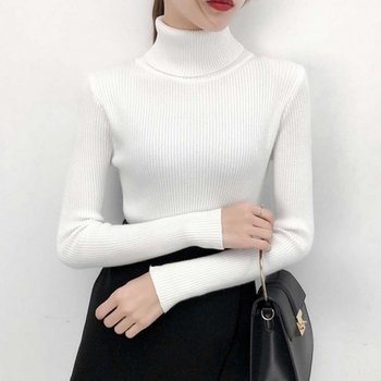 올데이 골지 폴라 출근 베이직 목 Y8j 여자 직장인 니트 겨울 룩