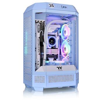 써멀테이크 The Tower 300 미들타워 케이스 하이드레인저 블루