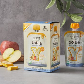 상하목장 유기농 마이리틀 요거트 사과&바나나 255g (85g*3)