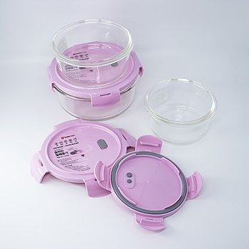 오븐락 IAMD7147 숨쉬는 원형 밀폐용기 3호 840ml