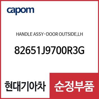 차문 외부 손잡이 외캐치 핸들,좌측(운전석쪽) (82651J9700R3G) 코나 하이브리드, 코나 전기차