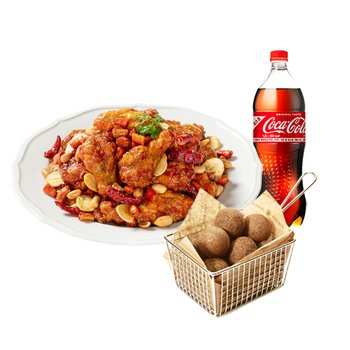 일품깐풍 윙콤보+블랙치즈볼(5구)+콜라 1.25L