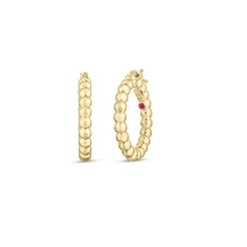 [해외] Roberto 코인 우먼 18K 옐로우 골드 Oro 클래식 Hoop 귀걸이 - 6740646Ayer0 6740646AYER0 70437