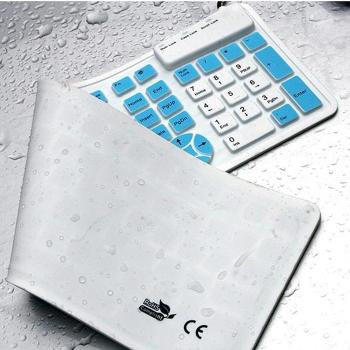 컴스 키보드 실리콘 롤 USB타입 투톤 화이트 (S7528447)