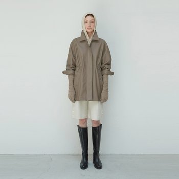 European Dupont Lambskin Overfit half JK_Taupe Beige