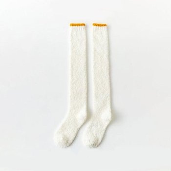 롱 수면양말 3-롱수면양말-베이지 기모 오보니삭스 (WFHG7TM)