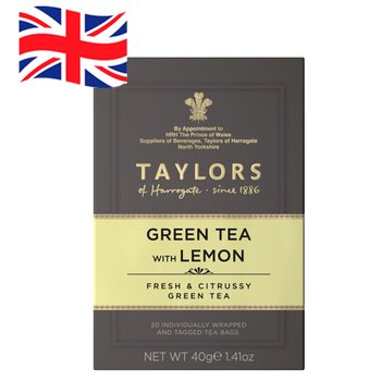 1박스 20개입 테일러오브해로게이트 그린티 위드 레몬 티백, Green Tea with Lemon
