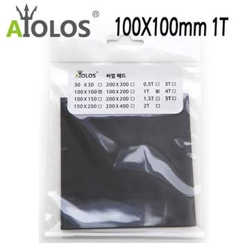 Aiolos 써멀 패드 100mmX100mmX1mm 써멀패드 쿨러 방열판 냉각패드 열전도패드