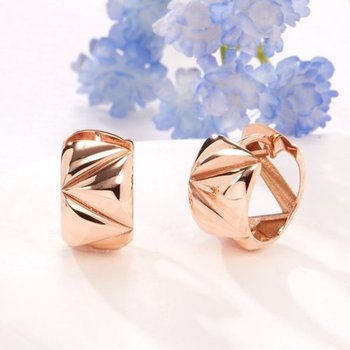 18K 지그재그 트리니티 컷팅 원터치 링 귀걸이 한쌍 SNE41670