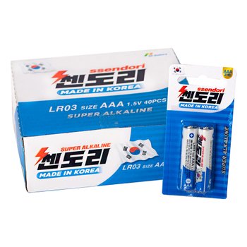 [오늘출발] 쎈도리 국산 알칼라인 건전지 AAA / AA 12팩 총24알