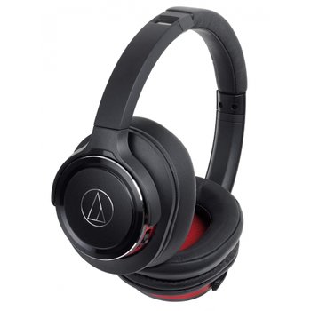 [해외] audio-technica SOLID BASS 무선 헤드폰 중저음 최대 40시간 재생 블랙 레드 ATH-WS660BT BRD