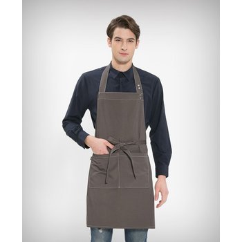 [팀쿡]목걸이형 단색 앞치마 - 다크카키