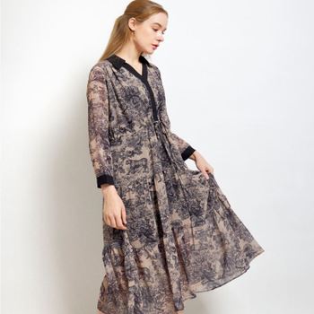 [마켓메이드] 미르덴 패턴 롱 원피스