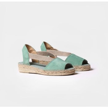 [해외] [TONIPONS - ELLA] 토니폰즈 플랫 스웨이드 에스파듀 라피아 샌들 웨지 민트
