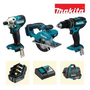마끼다 DLX3019TR1 18V 5.0Ah 충전콤보세트 임팩드릴+메탈커터+함마/DTD156+DCS550+DHP482