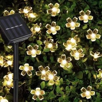 데코용품 TM52DB79 태양광 LED 20구 플라워 가랜드 전구 조명