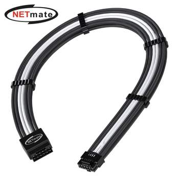 PCI-E 5.0 12VHPWR 연장 슬리빙 케이블 0.3m (블랙 화 네트워크용품 랜용품 pc용품 pc주변기기
