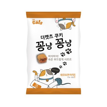 (5개묶음)더캣츠 쿠키 꽁냥꽁냥 새우&연어맛 100g