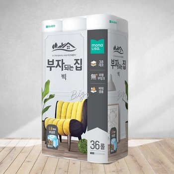 모나리자 부자되는집 두루마리휴지 3겹데코 25m 36롤 (WFFG7TG)