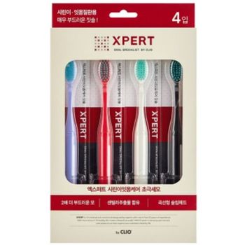 크리오 클리오 엑스퍼트 시린이 초극세모 칫솔 4입 잇몸 케어 잇몸보호부드러운모