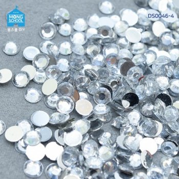 몽스쿨 GG 원형큐빅 투명색 DS0046-4 0.6cm 400P X ( 2매입 )