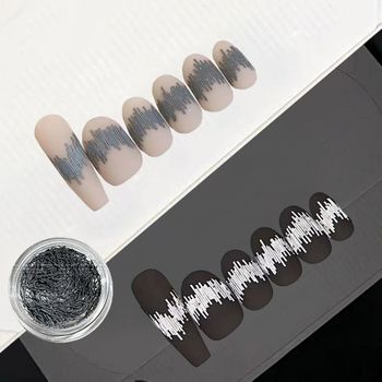 네일아트 244FHY69 밤에 더 반짝이는 반사 줄 라인 글리터 2종