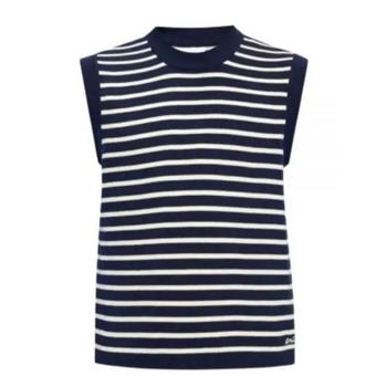 아미 니트 베스트 HKS702KN0003492 NAUTIC BLUE NATURAL WHITE DOM