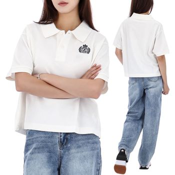 25SS  크레스트 크롭 폴로 반팔 티셔츠 TO085606241WH01 142964996